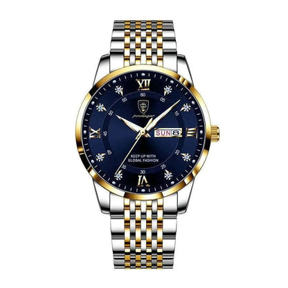 POEDAGAR 836 Stainless Steel Luxury Wrist Watch