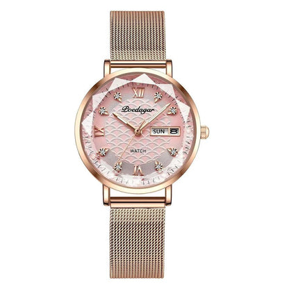 POEDAGAR 3012 New Fashion Luxury Stainless Steel Rose Gold Ladies Watches