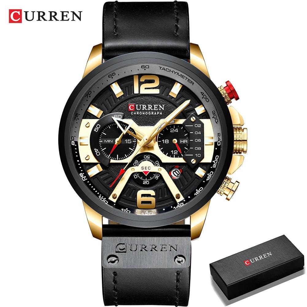 CURREN 8329 Luxury Men Leather Sports Watch