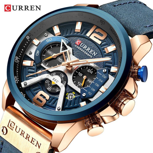 CURREN 8329 Luxury Men Leather Sports Watch
