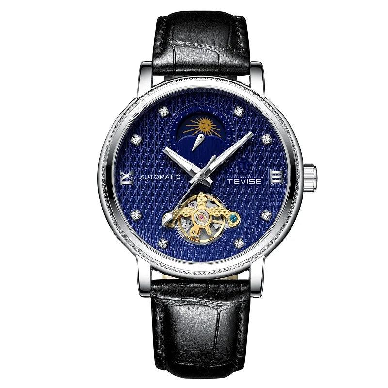 TEVISE T612 Automatic Watch Man Moon Phase Luminous Mechanical Wristwatches Tourbillon Fashion Wrist Watch for Men zegarek meski