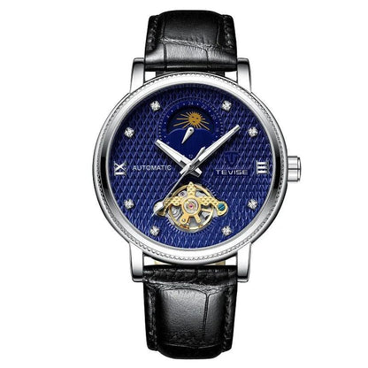 TEVISE T612 Automatic Watch Man Moon Phase Luminous Mechanical Wristwatches Tourbillon Fashion Wrist Watch for Men zegarek meski