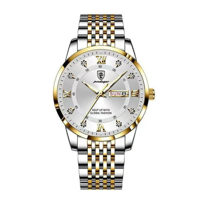 POEDAGAR 836 Stainless Steel Luxury Wrist Watch