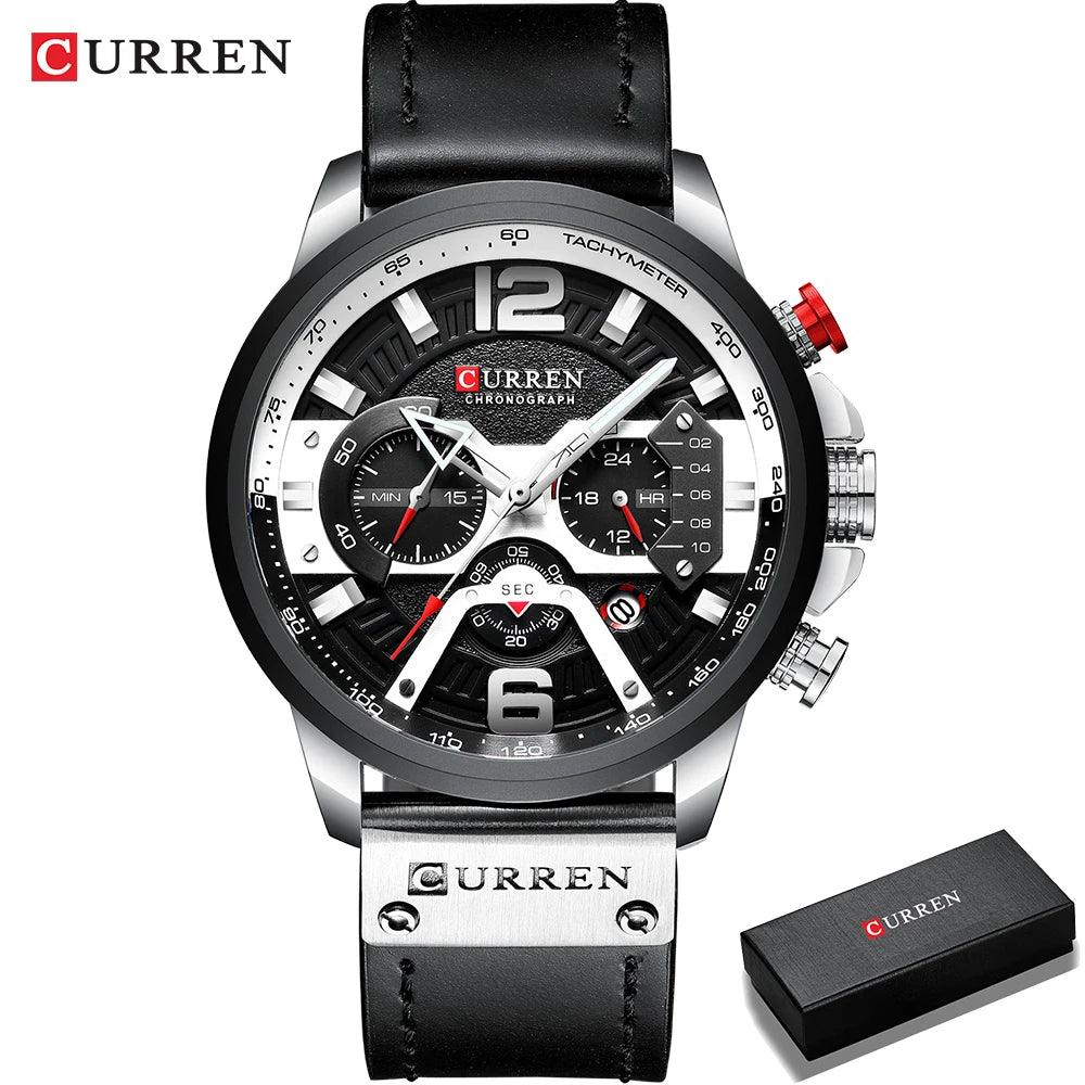 CURREN 8329 Luxury Men Leather Sports Watch