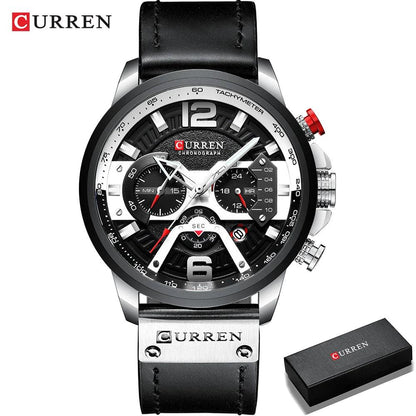 CURREN 8329 Luxury Men Leather Sports Watch