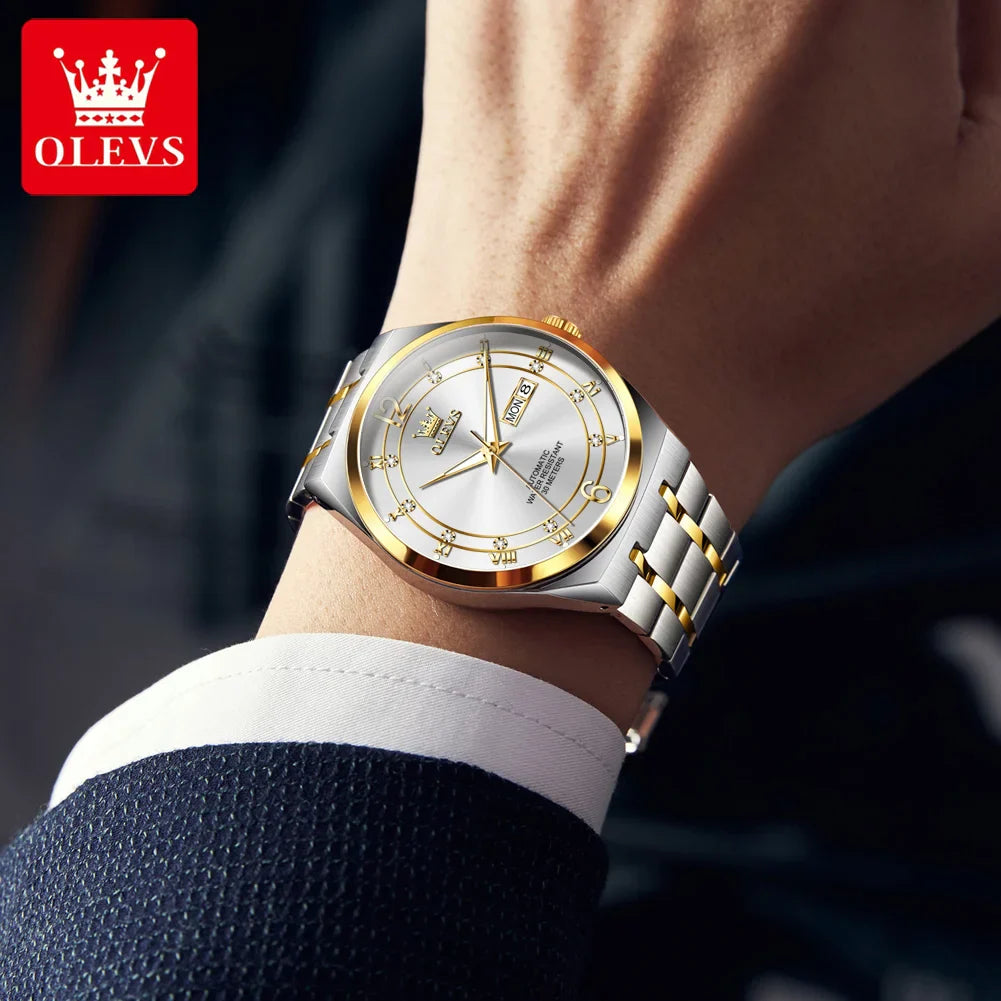 OLEVS 7068 Original Automatic Self Winding Wristwatch Date & Day
