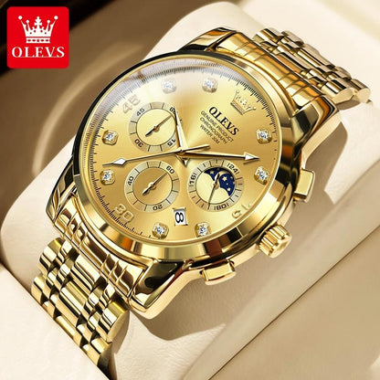 OLEVS 2889 Luxury Watch for Men Original Quartz Wristwatches