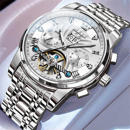 OLEVS 9910 Automatic, Stainless Steel, Waterproof Watch for Men