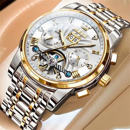 OLEVS 9910 Automatic, Stainless Steel, Waterproof Watch for Men
