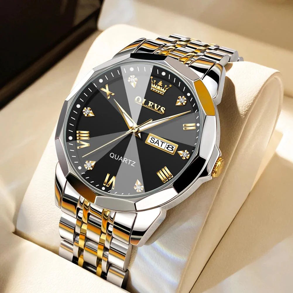 OLEVS 9931 Rhombus Mirror Original Quartz Watch