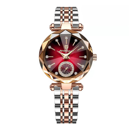 POEDAGAR 719 Elegant Diamond Dial Ladies Wristwatch