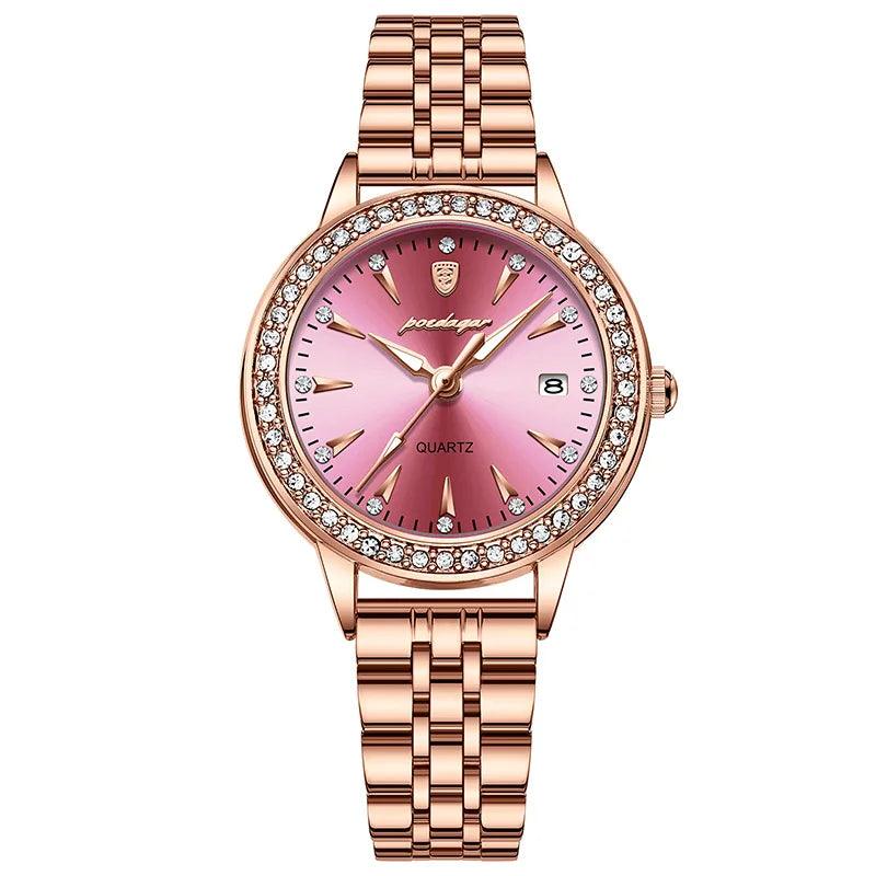 POEDAGAR 366 Ultra Thin Diamond Dial Ladies Watch