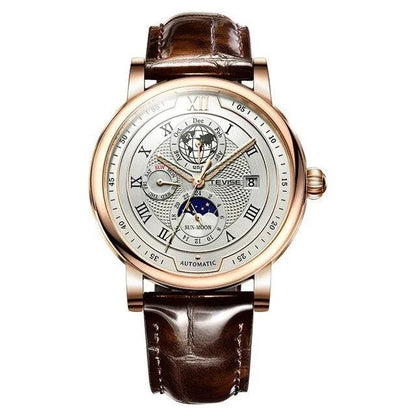 TEVISE Mechanical Moon Phase Automatic Wristwatch TW8820