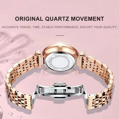 POEDAGAR 719 Elegant Diamond Dial Ladies Wristwatch