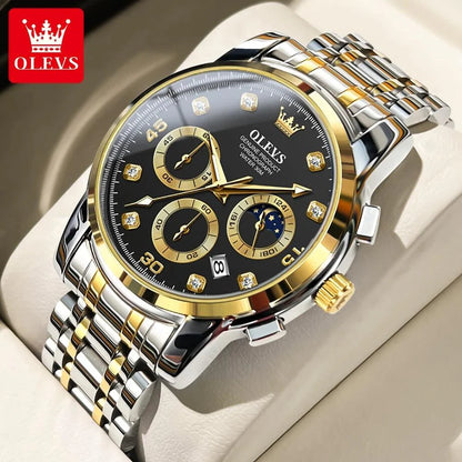 OLEVS 2889 Luxury Watch for Men Original Quartz Wristwatches