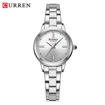 CURREN 9094L Luxury Lady Girl Wristwatch Elegant Stainless Steel Bracelet