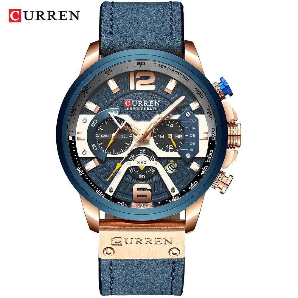 CURREN 8329 Luxury Men Leather Sports Watch