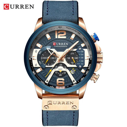 CURREN 8329 Luxury Men Leather Sports Watch