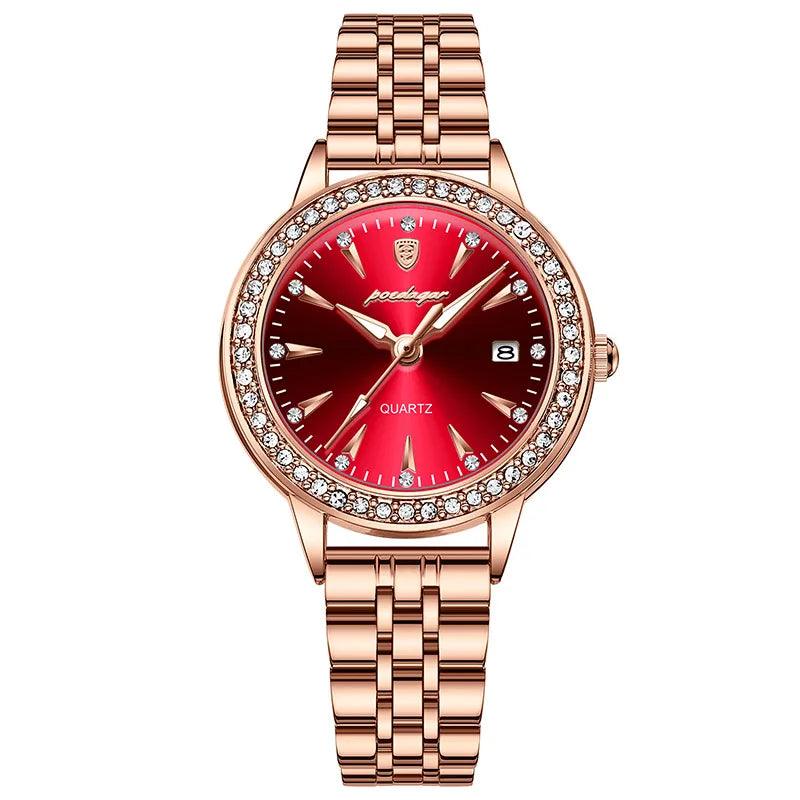 POEDAGAR 366 Ultra Thin Diamond Dial Ladies Watch