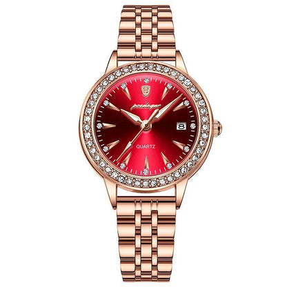 POEDAGAR 366 Ultra Thin Diamond Dial Ladies Watch