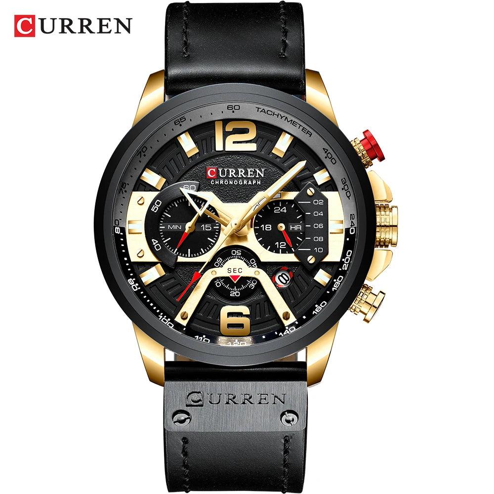 CURREN 8329 Luxury Men Leather Sports Watch