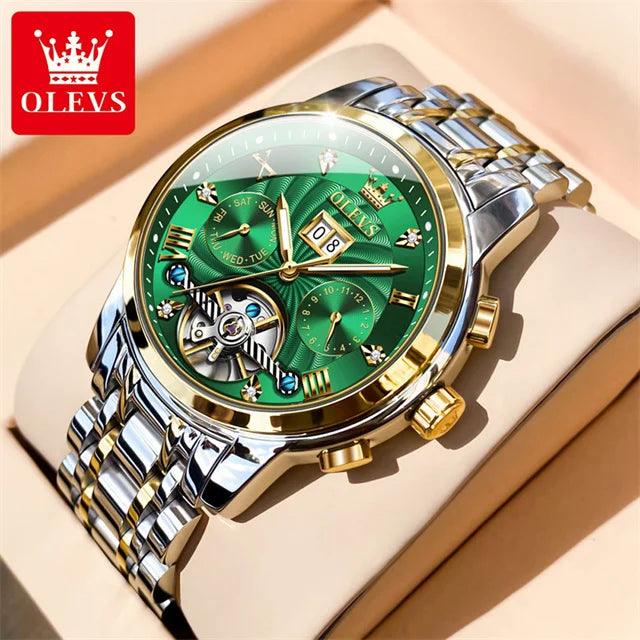 OLEVS 9910 Automatic, Stainless Steel, Waterproof Watch for Men