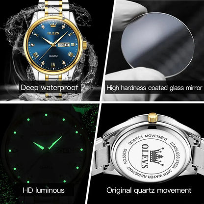 OLEVS 5563 Men's Stainless Steel Quartz Watch