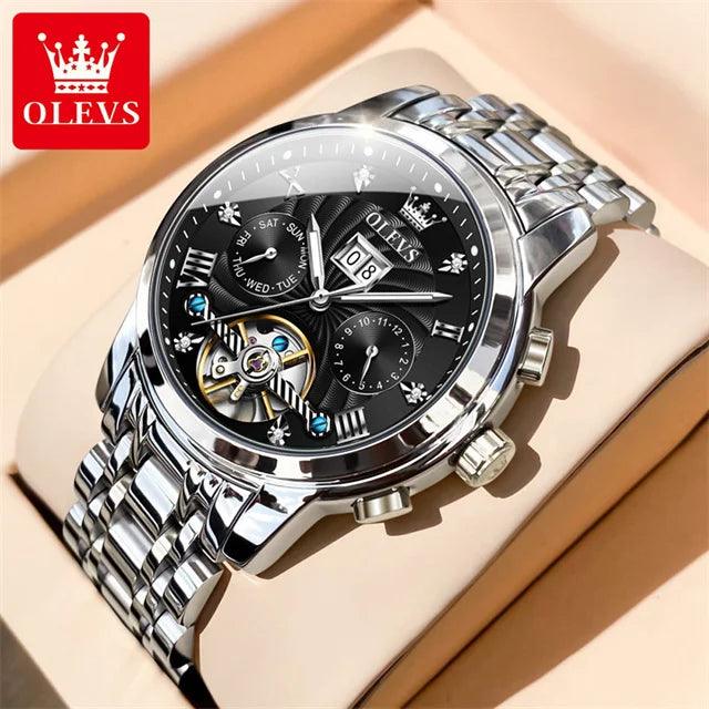 OLEVS 9910 Automatic, Stainless Steel, Waterproof Watch for Men
