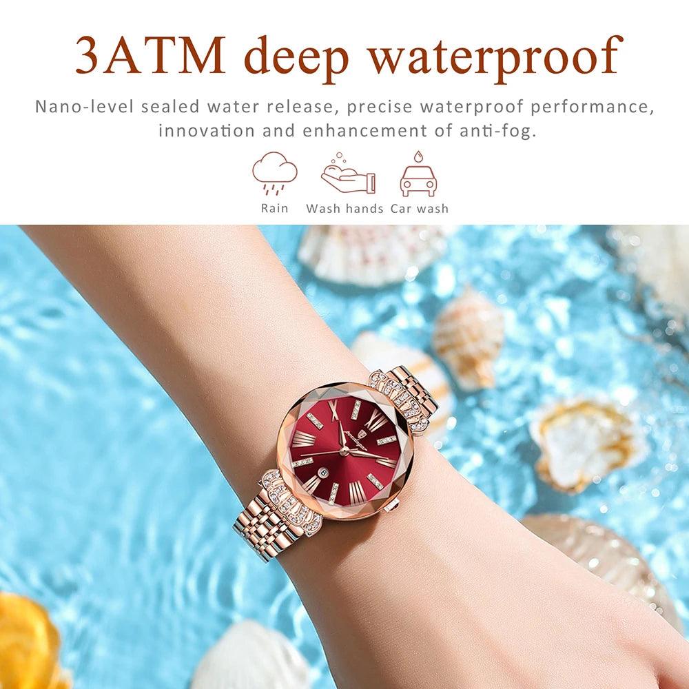 POEDAGAR 766 Luxury Diamond Crown Ladies Watch