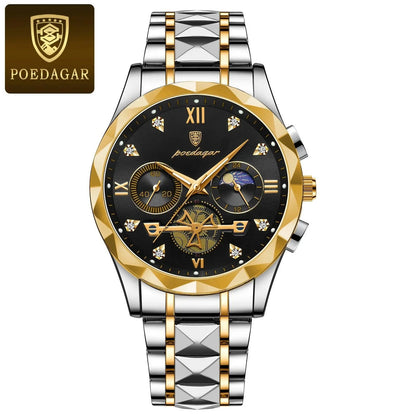 POEDAGAR 996 Luxury Men Chronograph Wristwatch