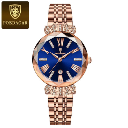 POEDAGAR 766 Luxury Diamond Crown Ladies Watch