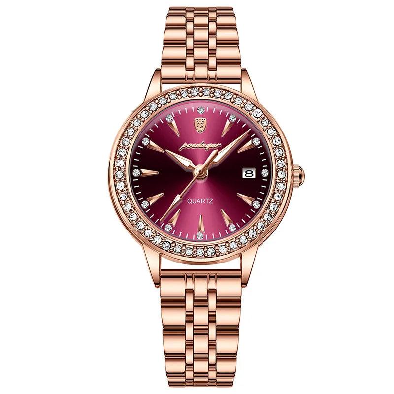 POEDAGAR 366 Ultra Thin Diamond Dial Ladies Watch