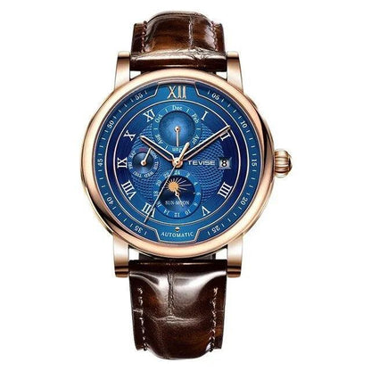 TEVISE Mechanical Moon Phase Automatic Wristwatch TW8820