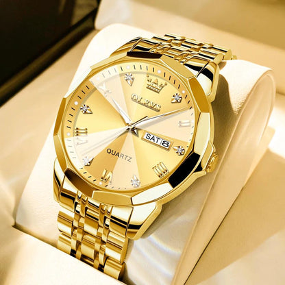 OLEVS Men's Classic Business Wristwatch Dual Calendar
