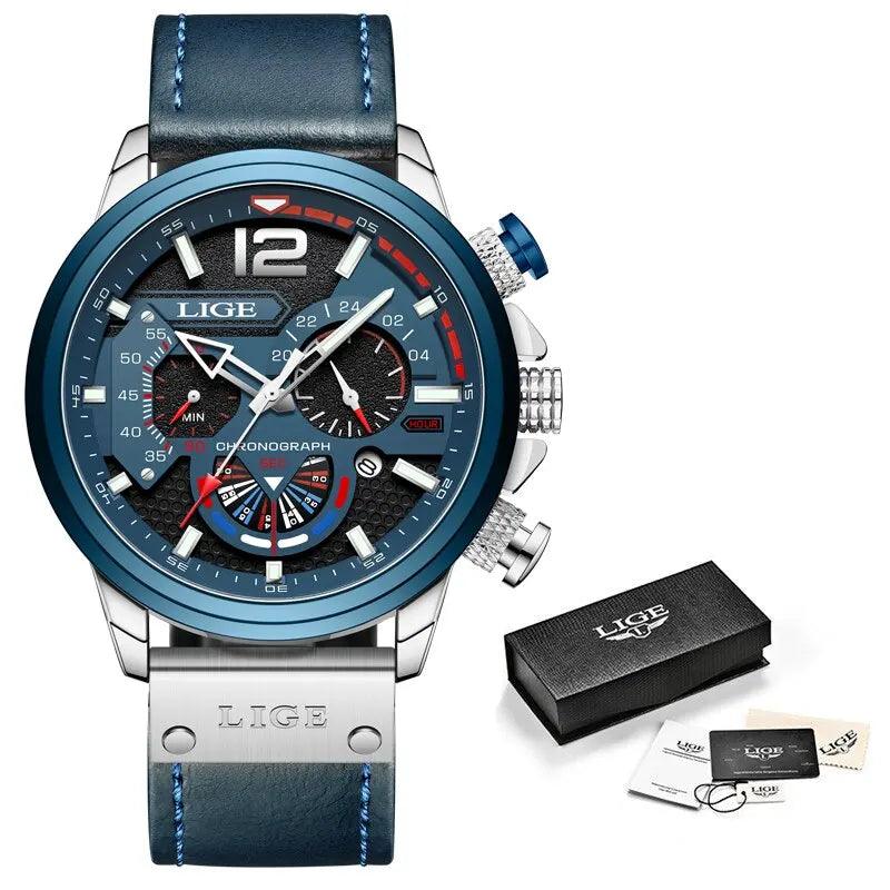 LIGE 8959 Luxury Chronograph Sports Watch