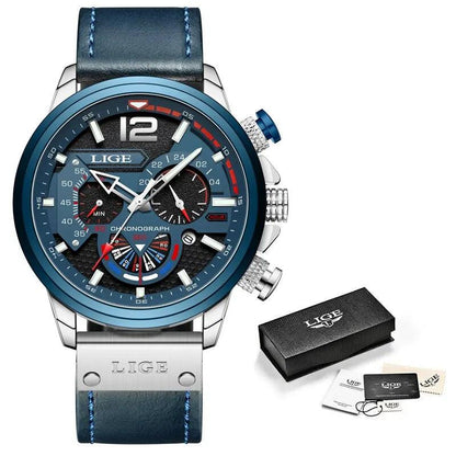 LIGE 8959 Luxury Chronograph Sports Watch