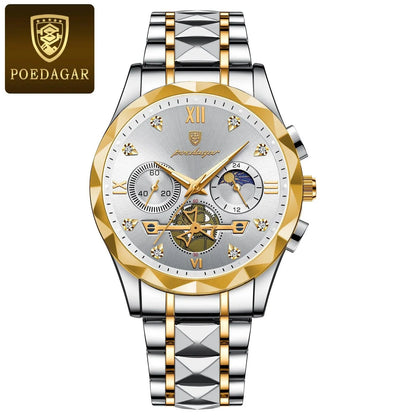 POEDAGAR 996 Luxury Men Chronograph Wristwatch
