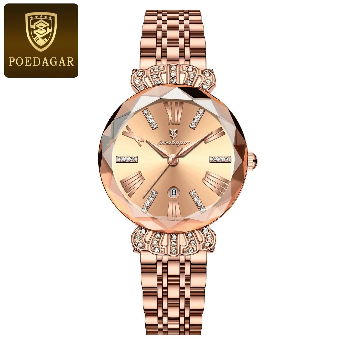 POEDAGAR 766 Luxury Diamond Crown Ladies Watch