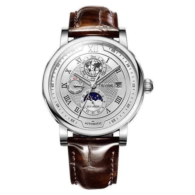 TEVISE Mechanical Moon Phase Automatic Wristwatch TW8820