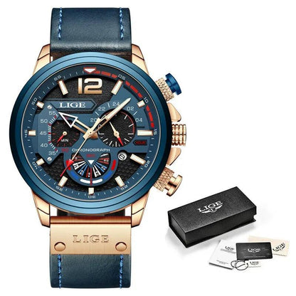 LIGE 8959 Luxury Chronograph Sports Watch