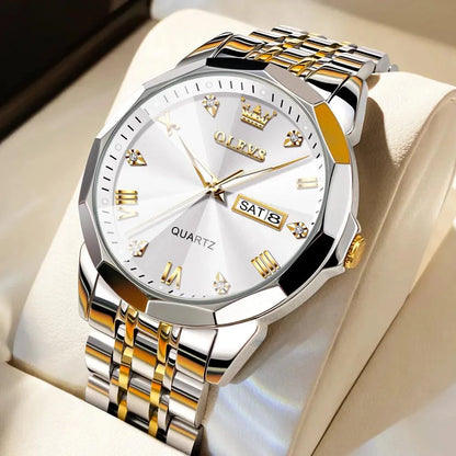 OLEVS 9931 Rhombus Mirror Original Quartz Watch