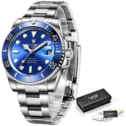 LIGE Mechanical Stainless Steel Wristwatch LG6801