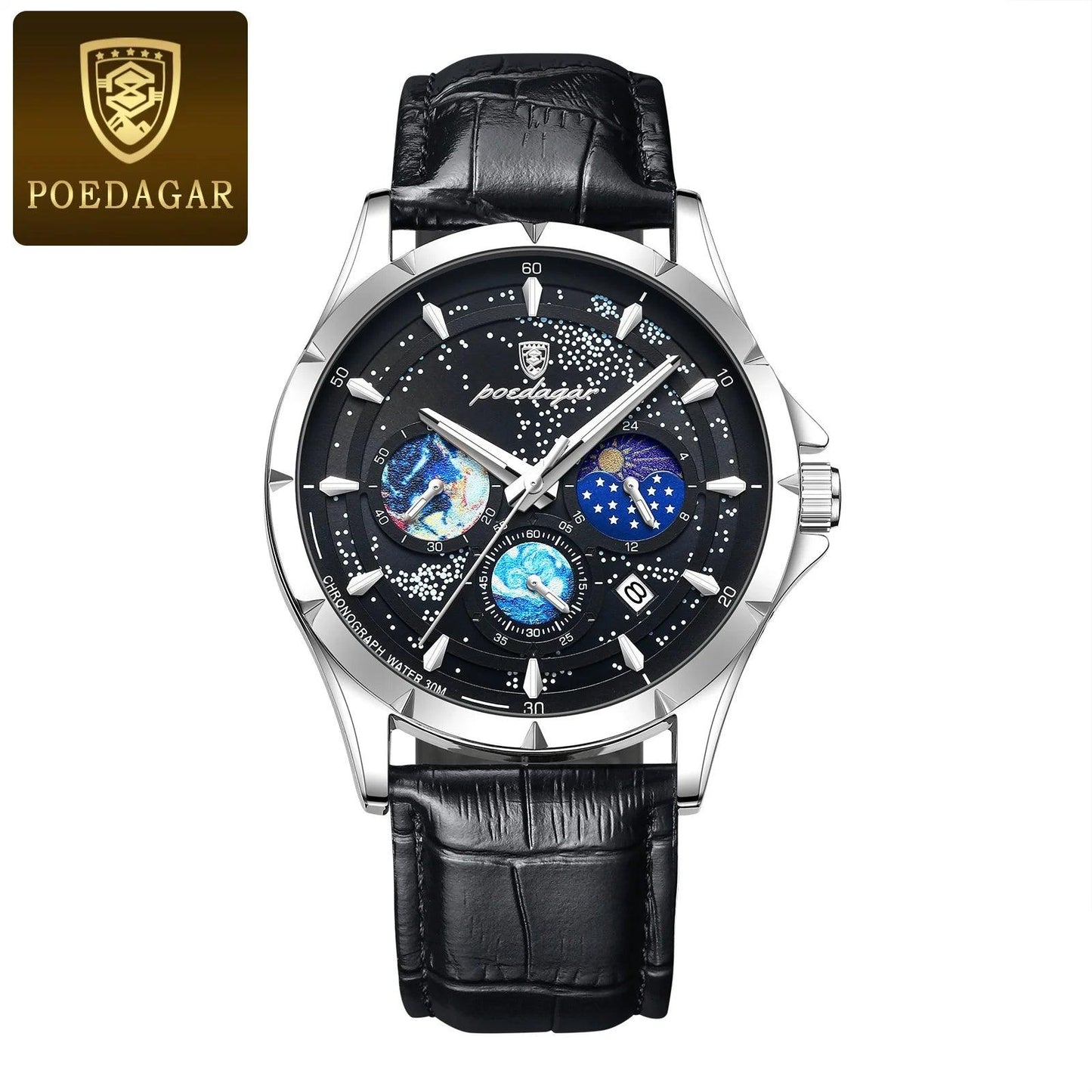 POEDAGAR 916 Luminous Chronograph Men's Quartz Watch