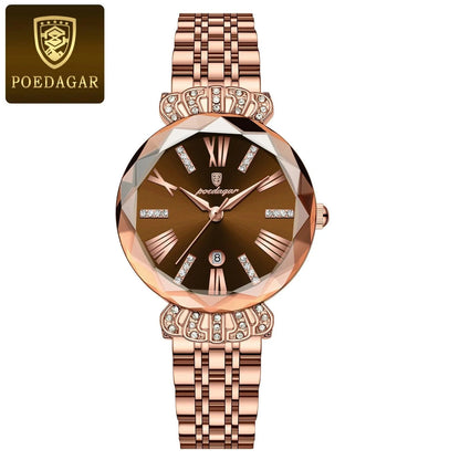 POEDAGAR 766 Luxury Diamond Crown Ladies Watch