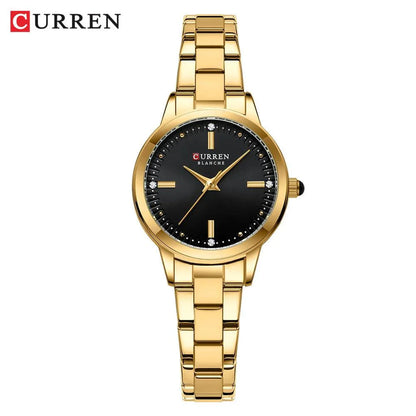 CURREN 9094L Luxury Lady Girl Wristwatch Elegant Stainless Steel Bracelet