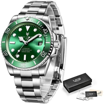 LIGE Mechanical Stainless Steel Wristwatch LG6801