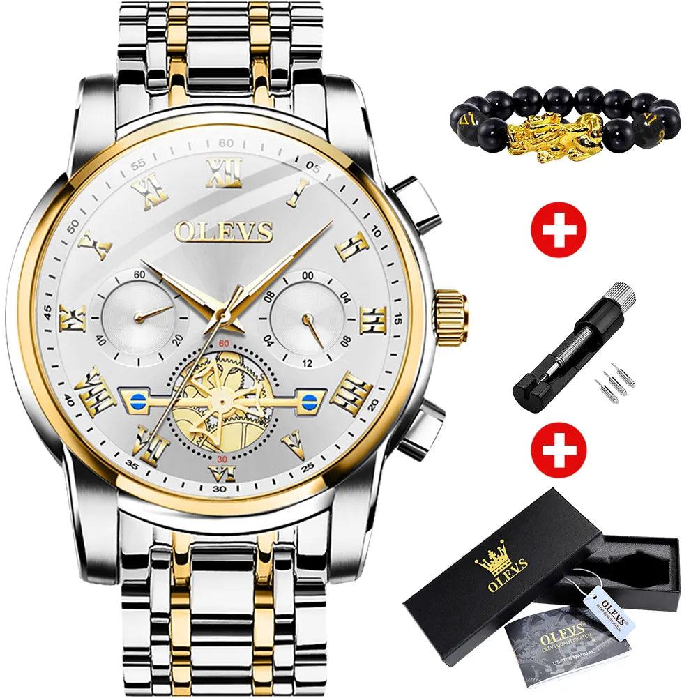 OLEVS Classic Roman Scale Dial Luxury Wrist Watch OL2859