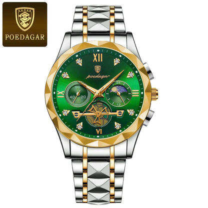 POEDAGAR 996 Luxury Men Chronograph Wristwatch