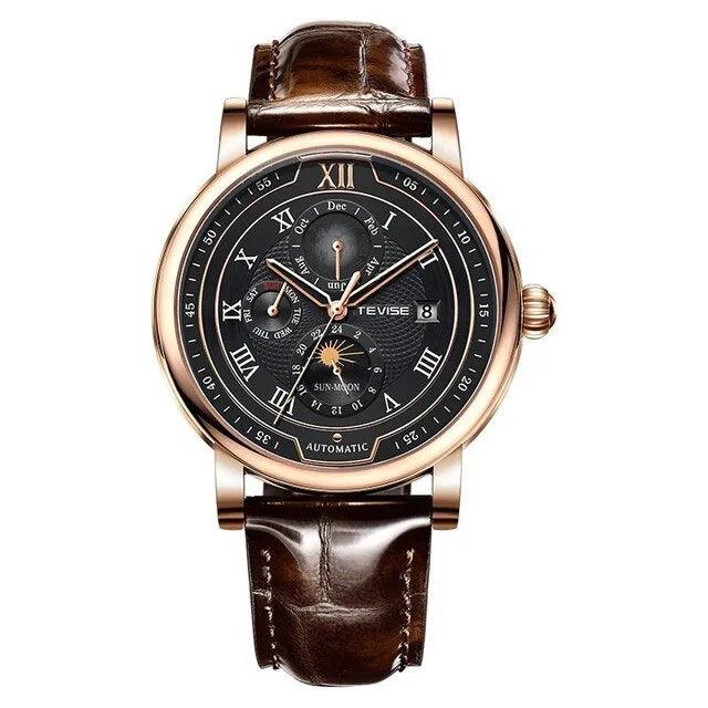 TEVISE Mechanical Moon Phase Automatic Wristwatch TW8820