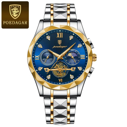 POEDAGAR 996 Luxury Men Chronograph Wristwatch